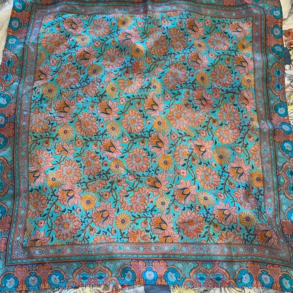 Peruvian Connection silk scarf 24.5 square